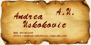 Andrea Uskoković vizit kartica